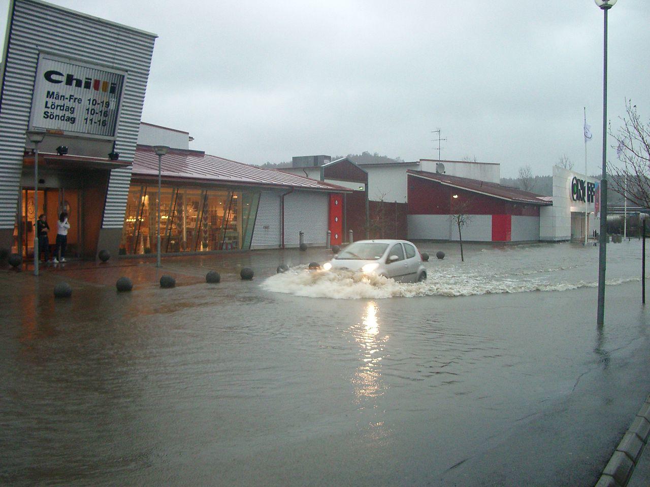 Översvämning i Kållered